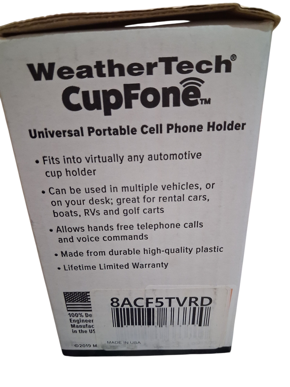 WeatherTech CupFone Car Cup Holder Phone Mount - White Box - Picture 5 of 5